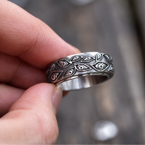 Photo de la bague anti-stress anneau tournant Argus.