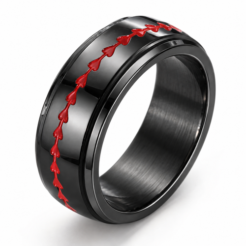 Photo principale de la bague anti-stress anneau tournant Baseball.