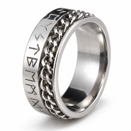 Photo principale de la bague anti-stress anneau tournant Chaîne Viking.