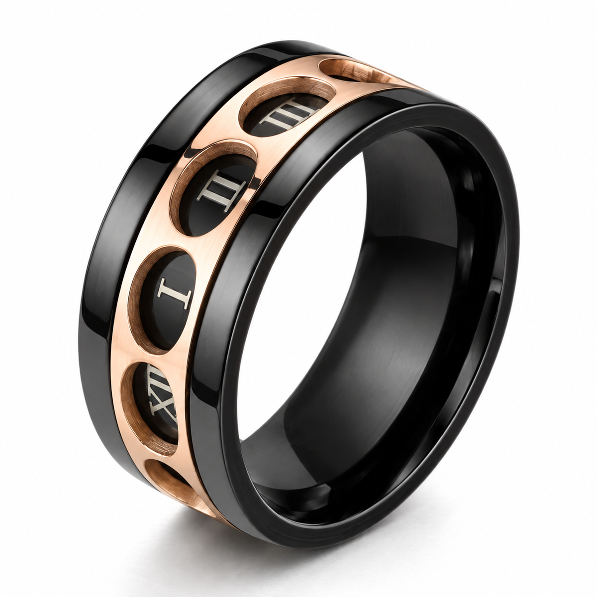 Photo principale de la bague anti-stress anneau tournant Compteur Romain.