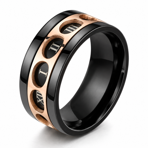 Photo principale de la bague anti-stress anneau tournant Compteur Romain.