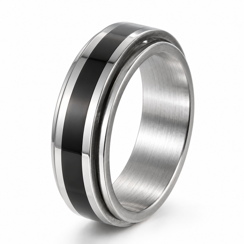 Photo principale de la bague anti-stress anneau tournant Design.
