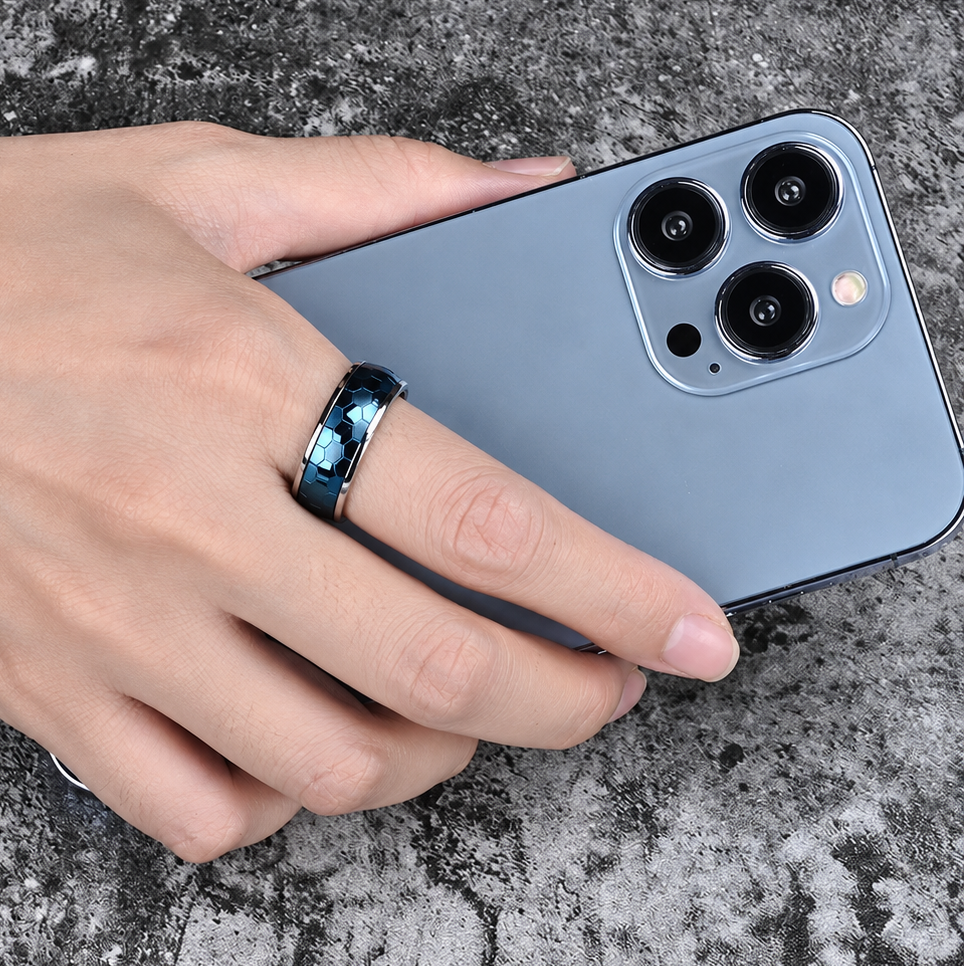 Bague anti-stress à anneau tournant Futuriste
