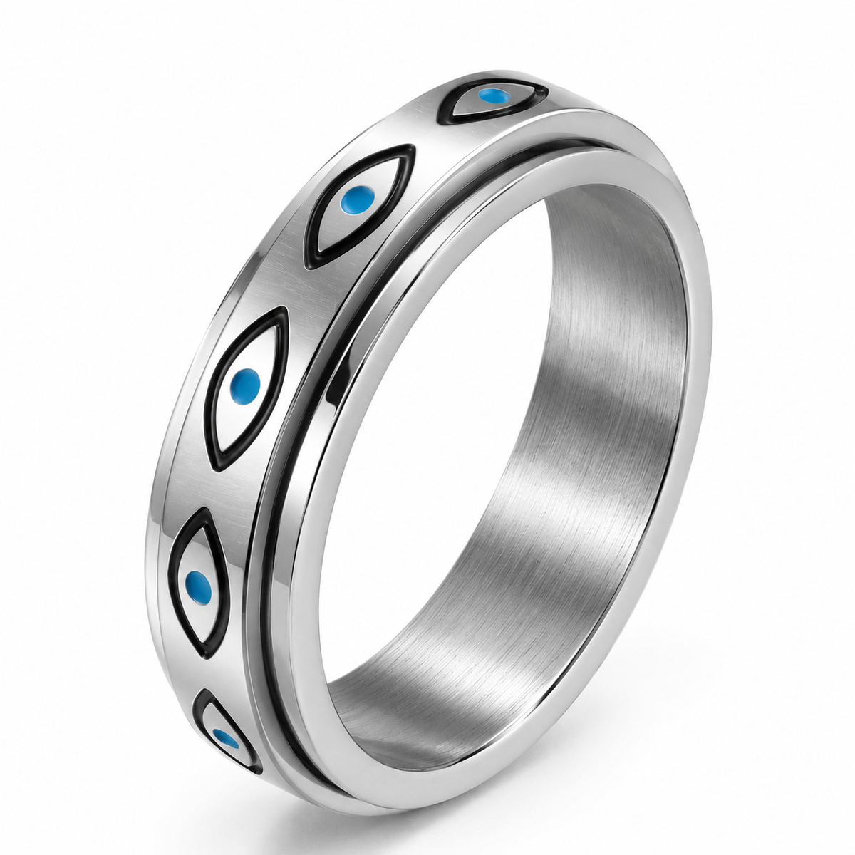 Photo principale de la bague anti-stress anneau tournant Œil Égyptien.