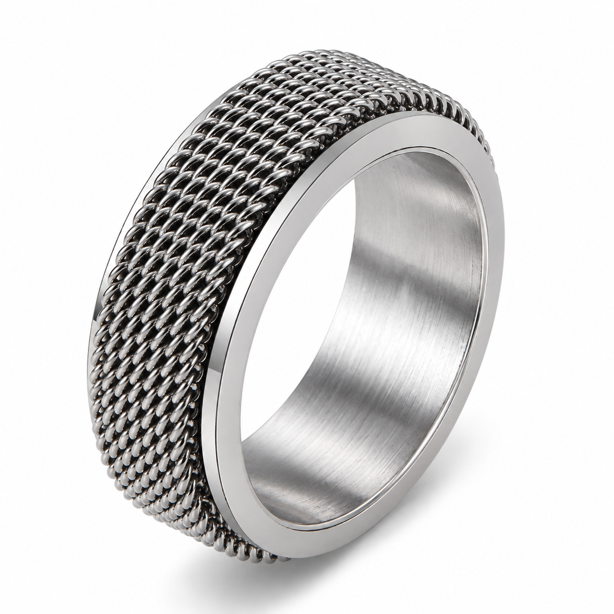 Photo principale de la bague anti-stress anneau tournant Punk.