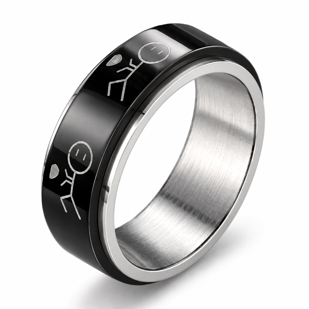 Photo principale de la bague anti-stress anneau tournant Send Love.