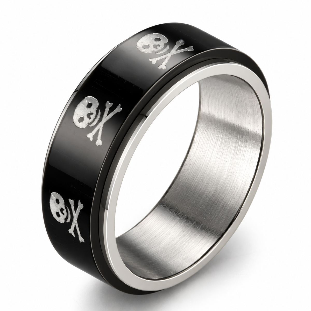 Photo principale de la bague anti-stress anneau tournant Toxique.