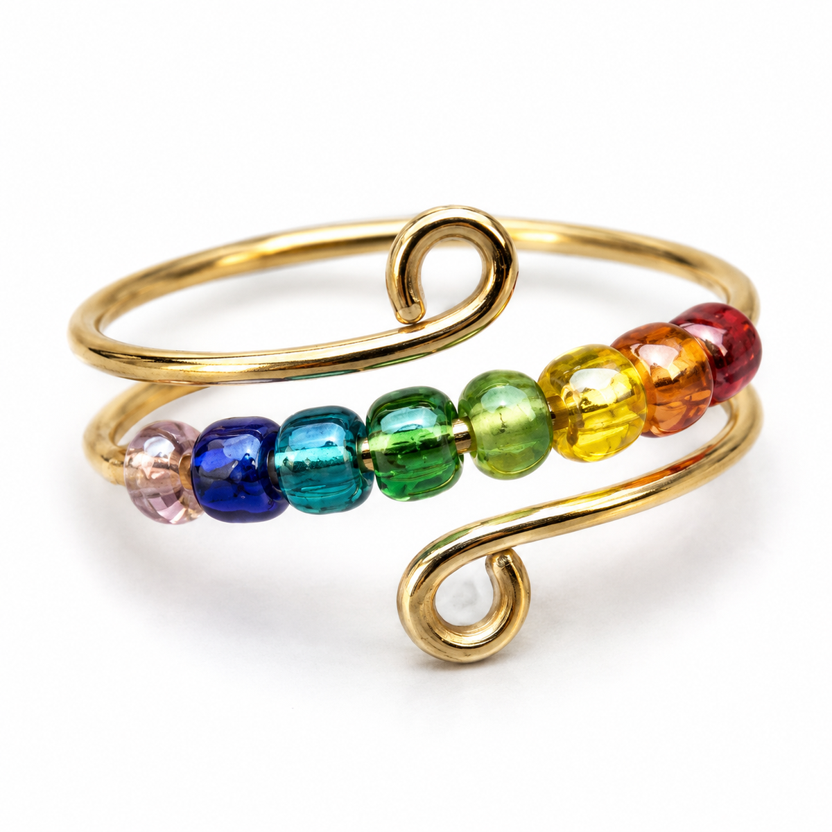 Photo principale de la bague anti-stress bille Arc-En-Ciel.