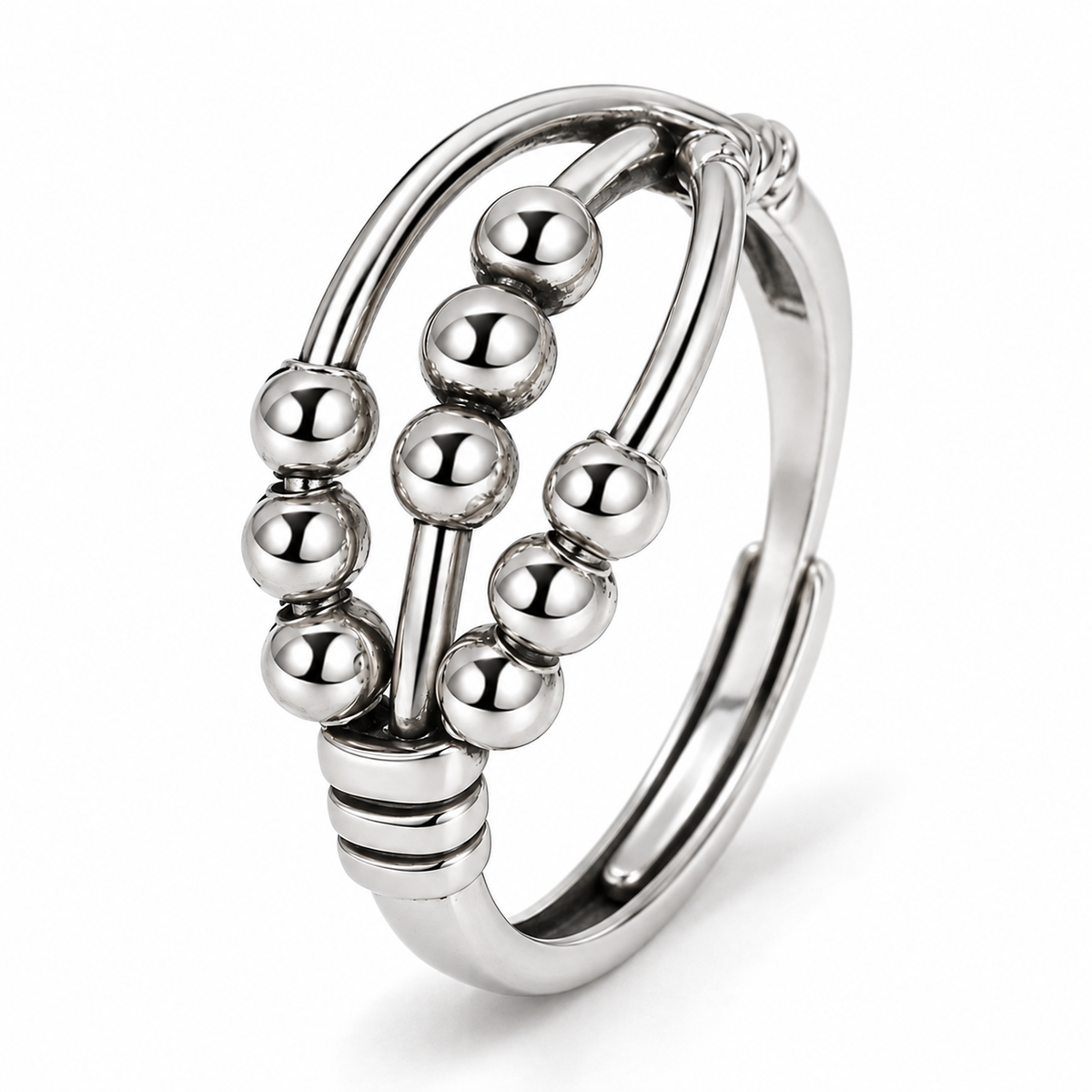 Bague anti-stress bille Triple – modèle 1.