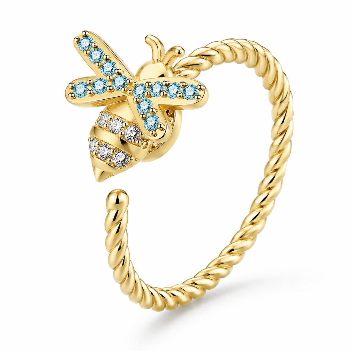 Bague anti-stress rotative Abeille
