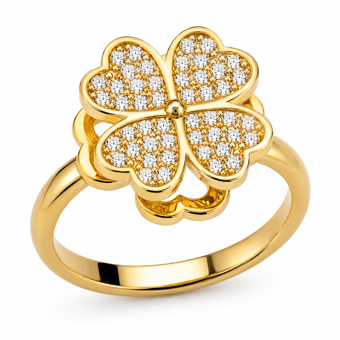Bague anti-stress rotative Cœur Florale