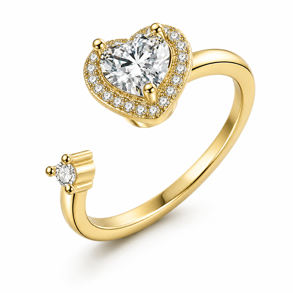 Bague anti-stress rotative Cœur Orné