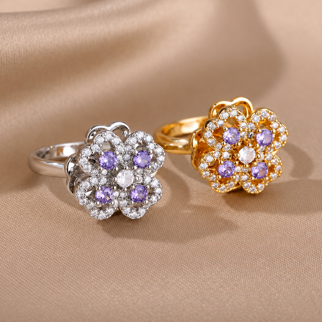 Toutes les couleurs de la bague anti-stress rotative Fleur Céleste