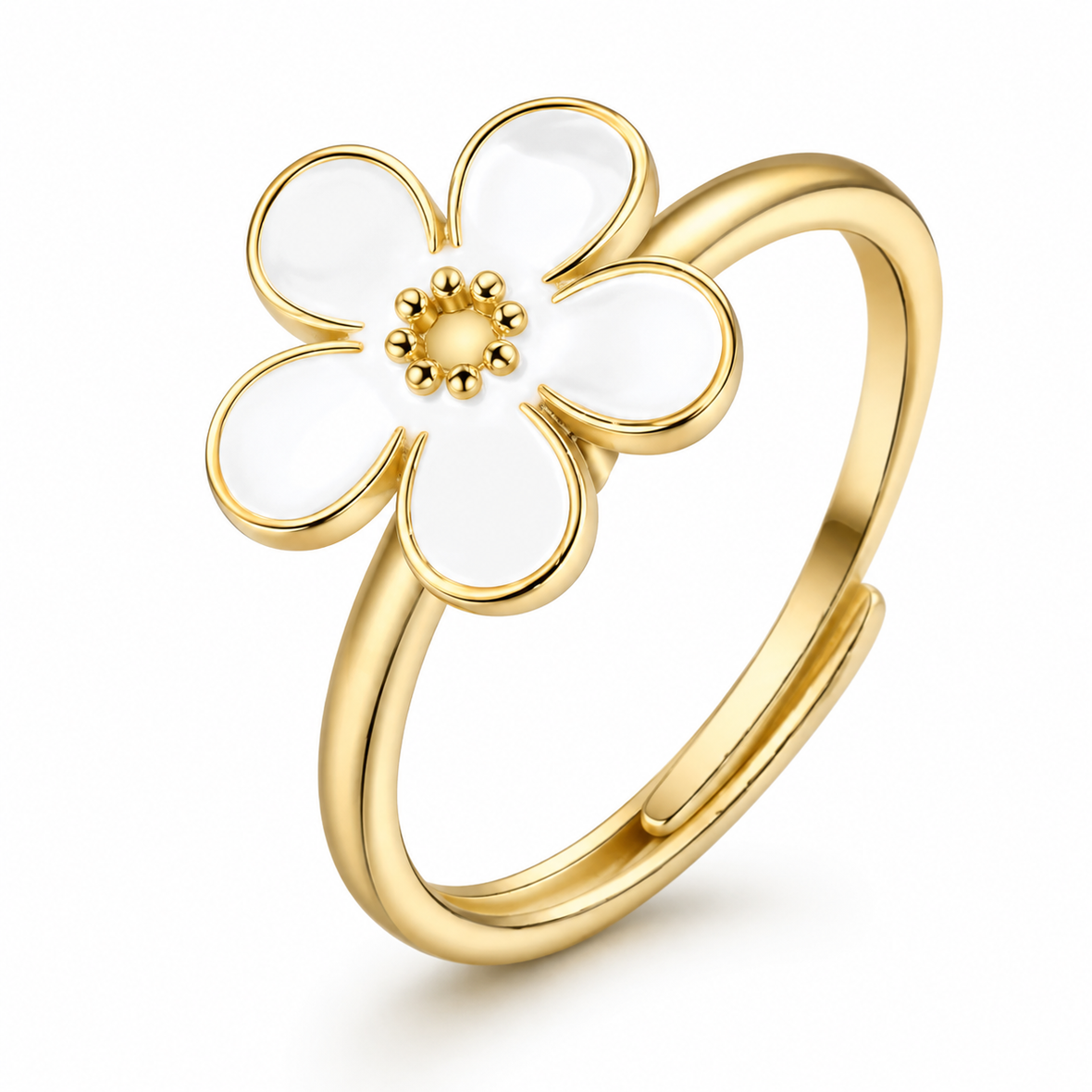 Bague anti-stress rotative Fleur Design
