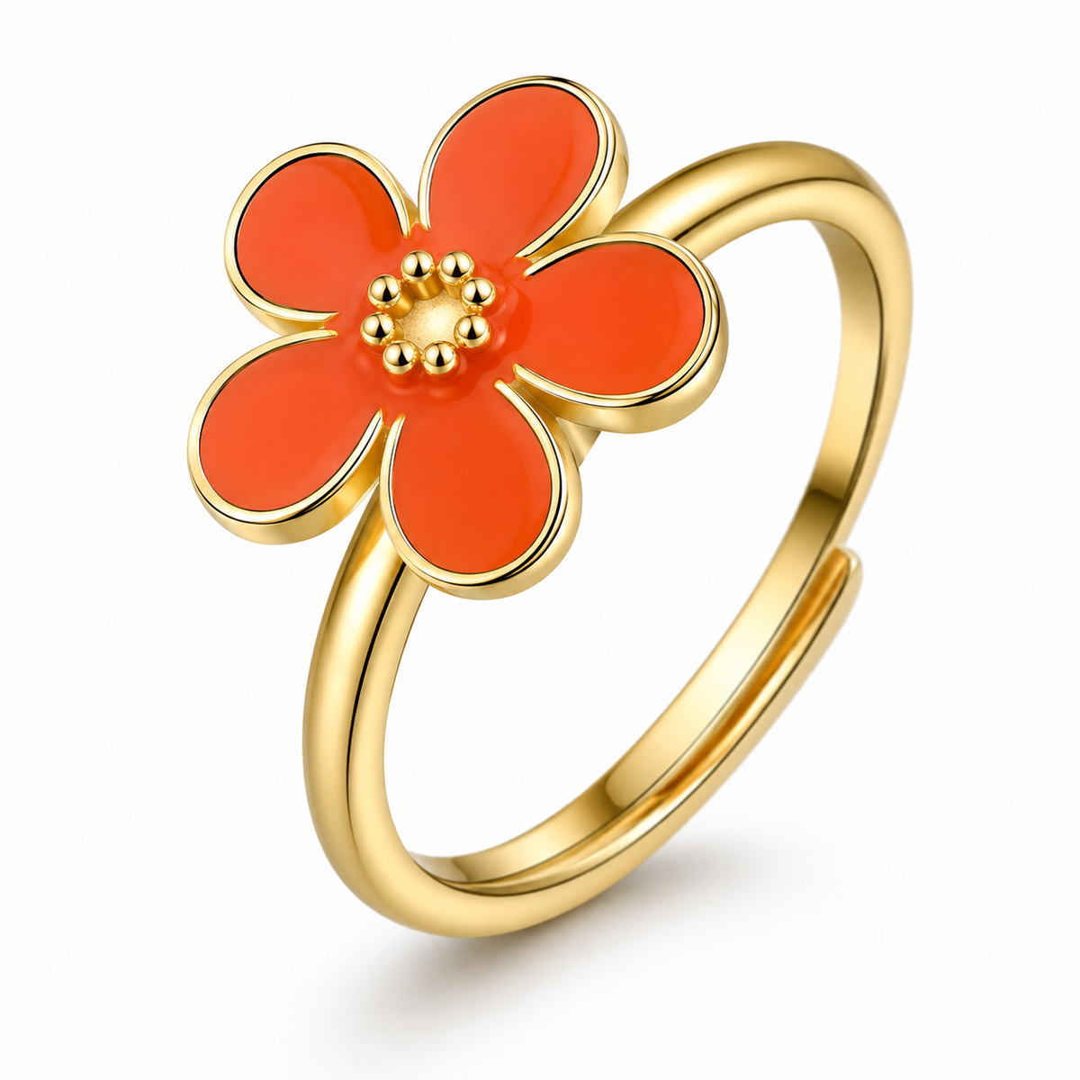 Photo principale de la bague anti-stress rotative Fleur Design.