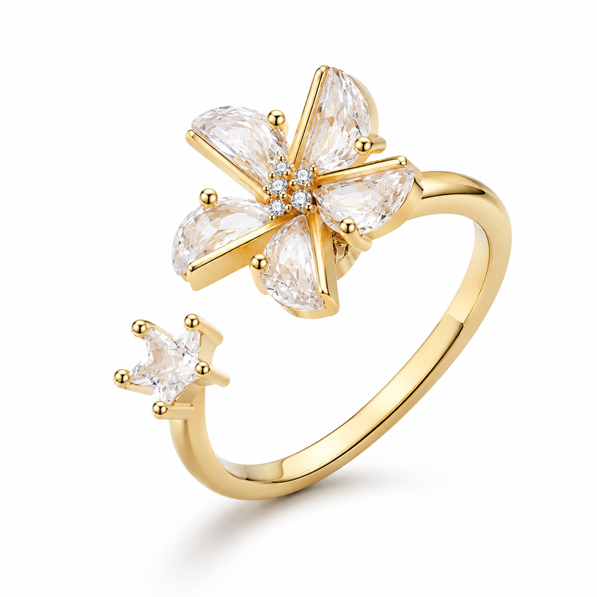 Bague anti-stress rotative Fleur Vivace