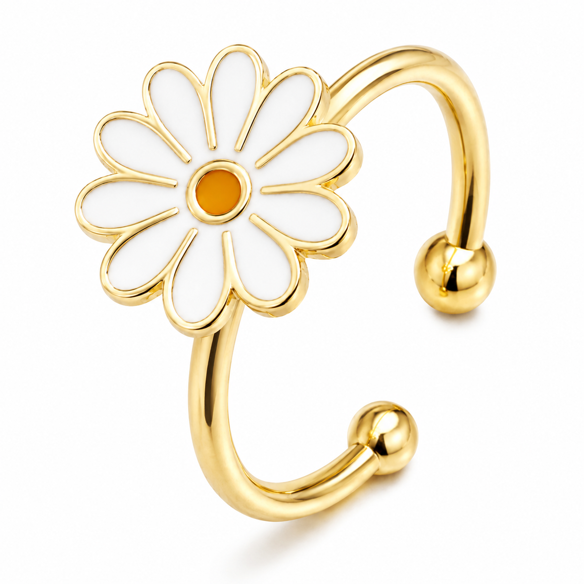 Bague anti-stress rotative Marguerite