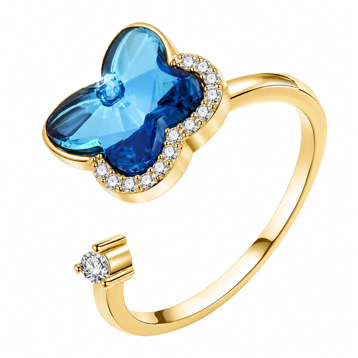 Bague anti-stress rotative Papillon Galactique