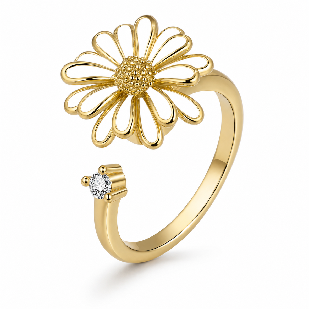 Bague anti-stress rotative Pâquerette