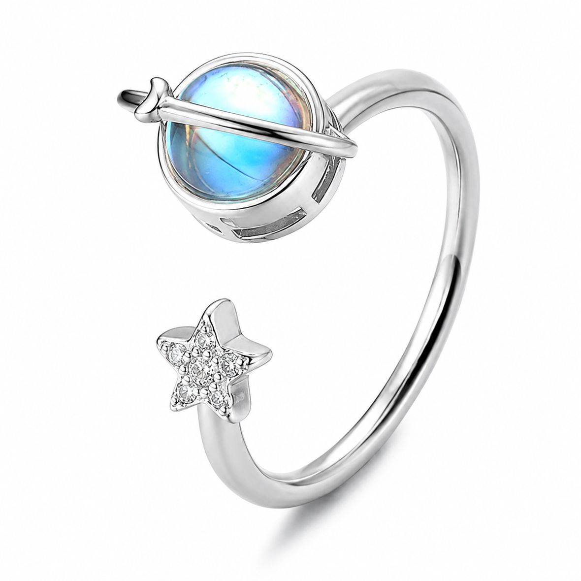 Bague anti-stress rotative Reflet Lunaire