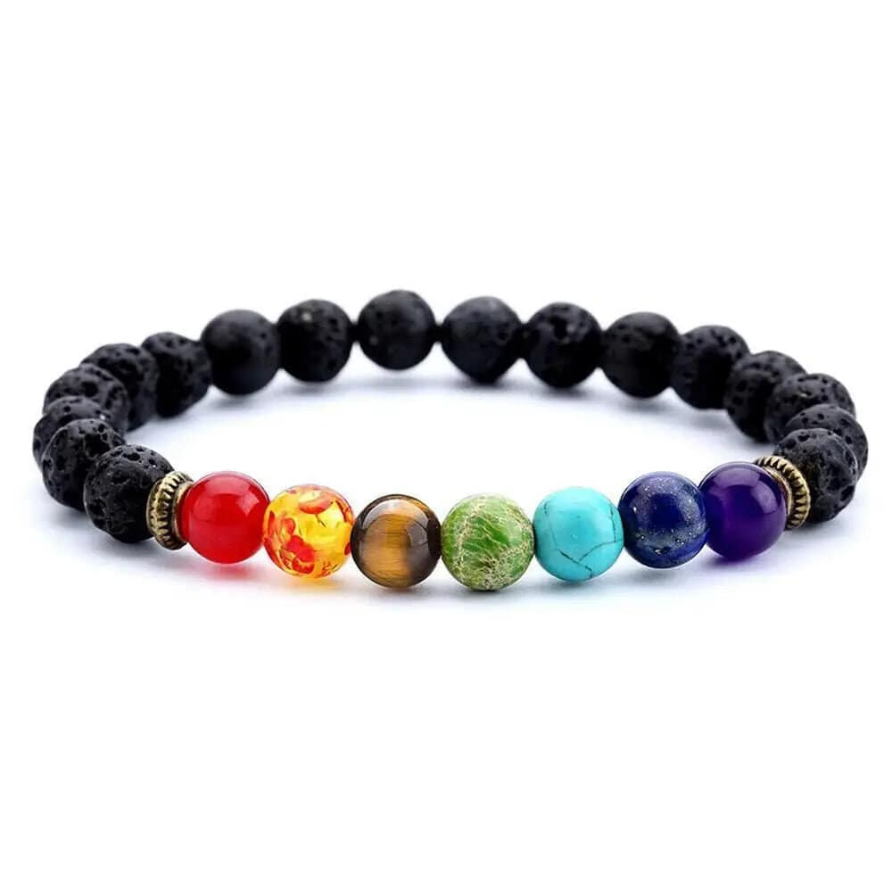 Bracelet 7 Chakra Volcanique