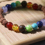 Bracelet 7 Chakras Rudraksha zoomé