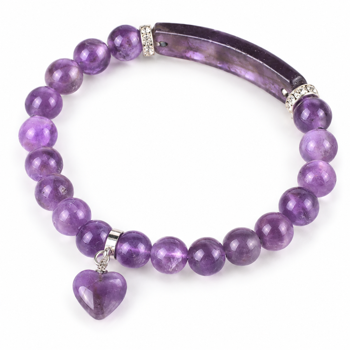 Photo du bracelet Améthyste Cristal.