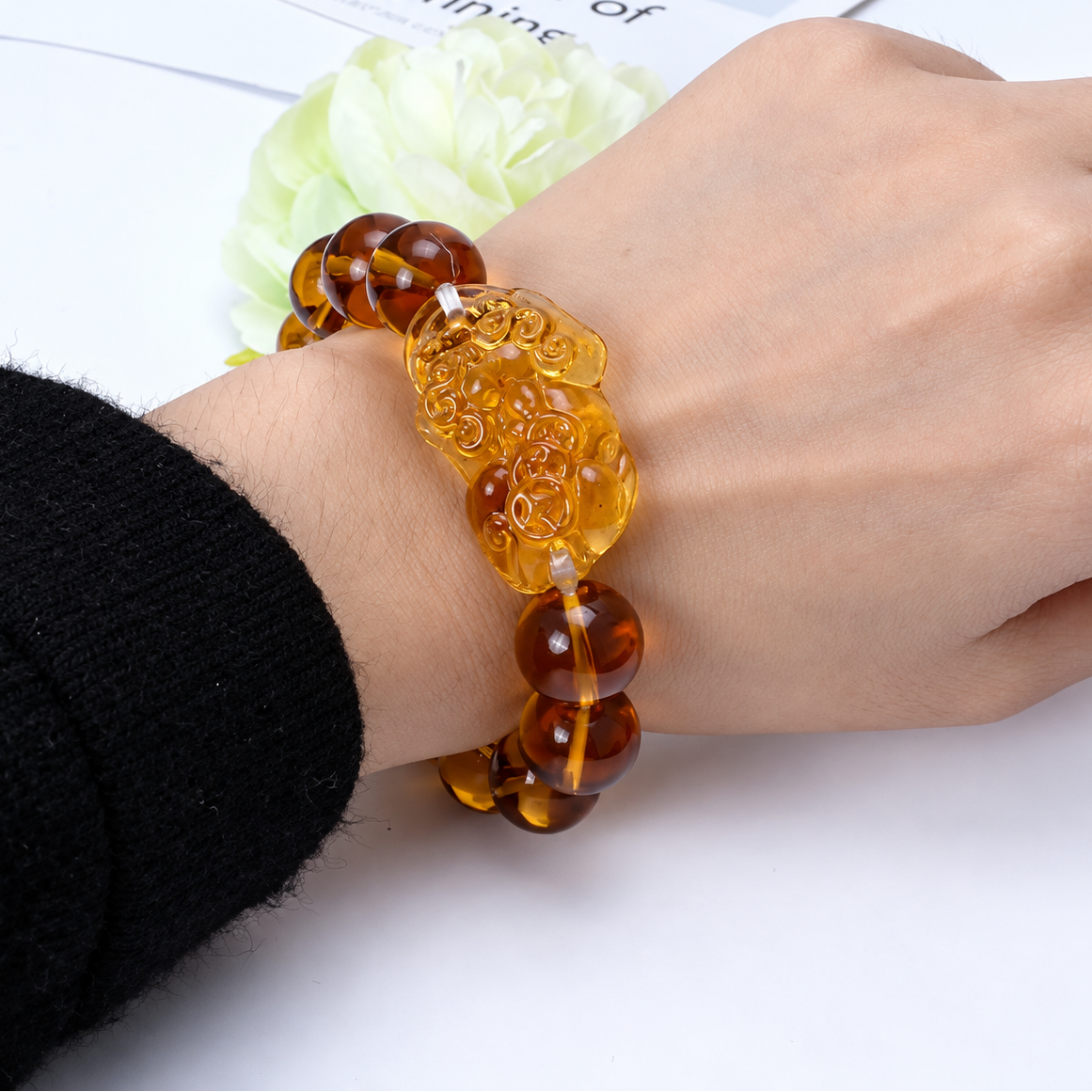 Bracelet Citrine PiXiu porté