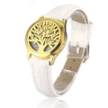 Bracelet diffuseur huile essentielle cuivre blanc Arbre couleur doré