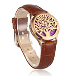 Bracelet diffuseur huile essentielle cuivre marron Arbre couleur rose gold