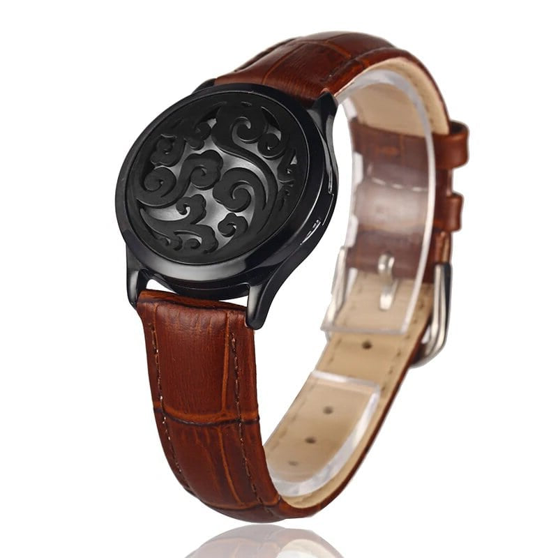 Bracelet diffuseur huile essentielle cuivre marron Mua couleur noir