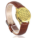 Bracelet diffuseur huile essentielle cuivre marron Octa