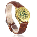 Bracelet diffuseur huile essentielle cuivre marron Voxa couleur doré