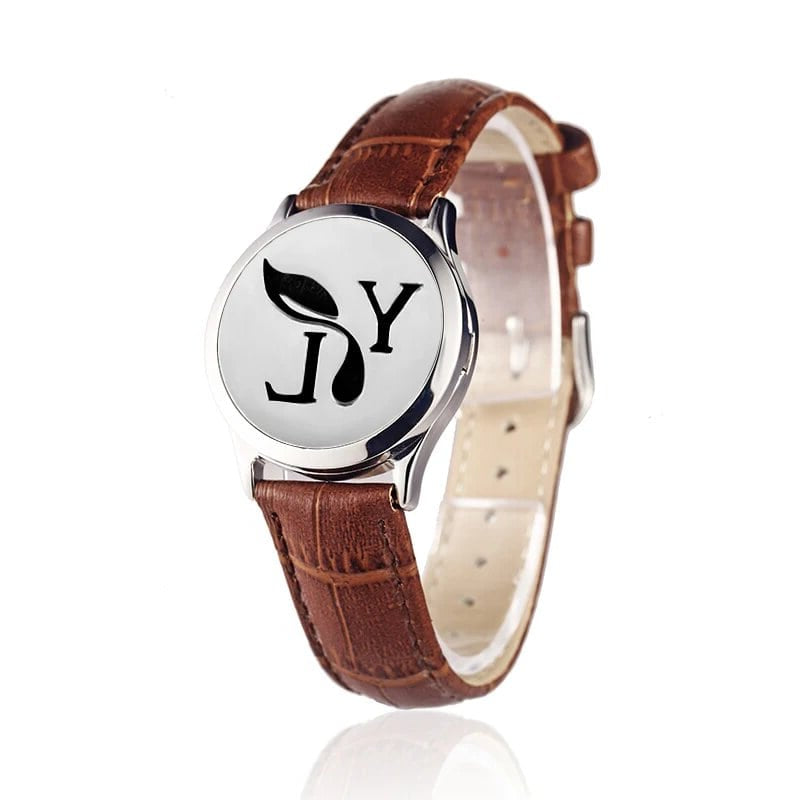 Bracelet diffuseur huile essentielle cuivre marron YL couleur argenté