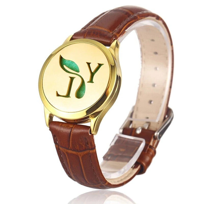 Bracelet diffuseur huile essentielle cuivre marron YL couleur doré