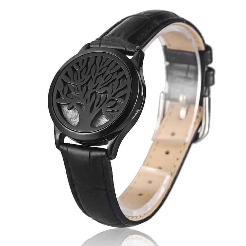 Bracelet diffuseur huile essentielle cuivre noir Arbre couleur noir