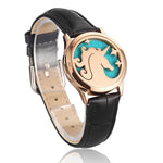 Bracelet diffuseur huile essentielle cuivre noir Licorne couleur rose gold