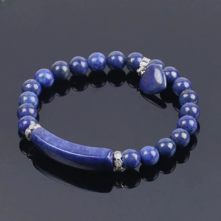 Bracelet Lapis Lazuli Coeur démonstration