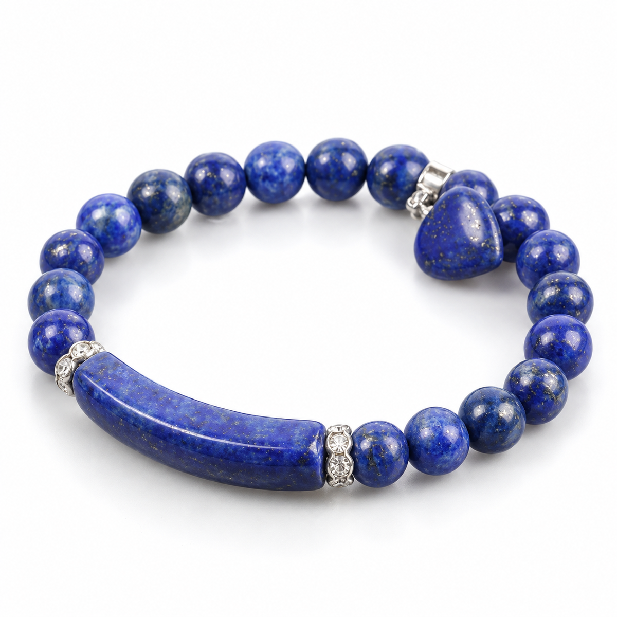 Photo principale du bracelet Lapis Lazuli Coeur.