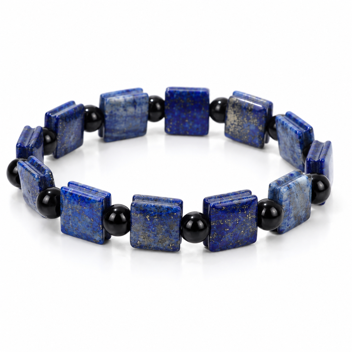 Photo principale du bracelet Lapis Lazuli Pierres Carrées.