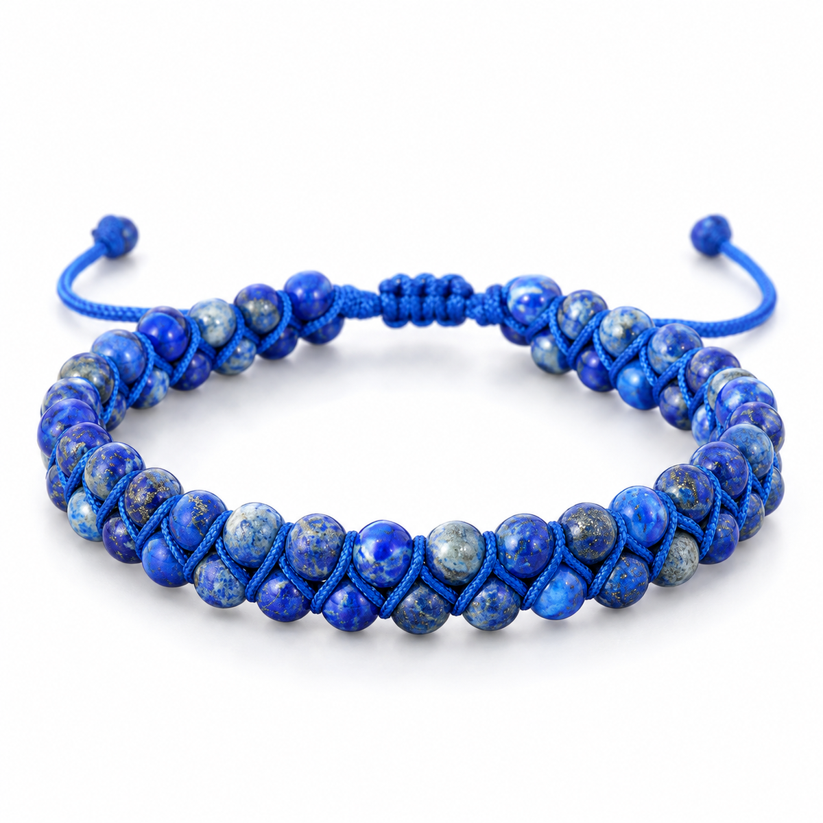Photo du bracelet Lapis Lazuli Tressé.