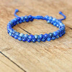 Bracelet Lapis Lazuli Tressé