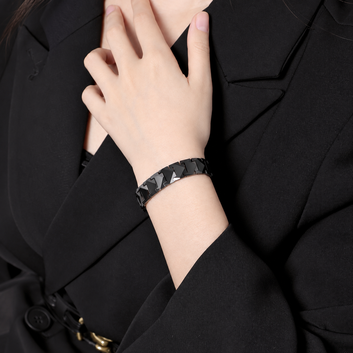 Vue supplémentaire 3 du bracelet Magnétique Tungstène.