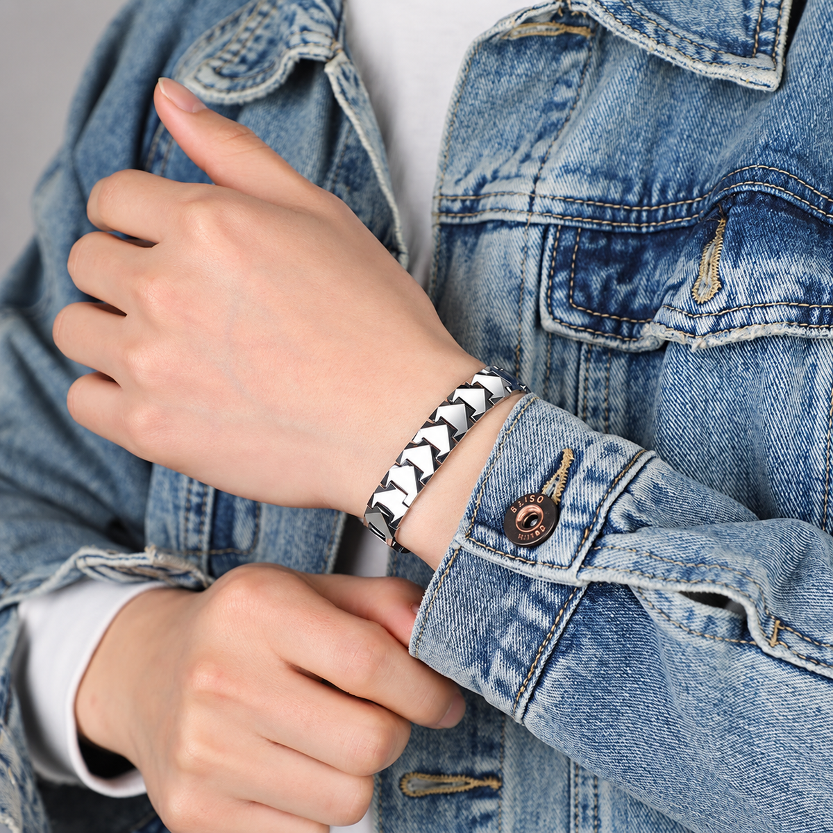 Vue supplémentaire 2 du bracelet Magnétique Tungstène.