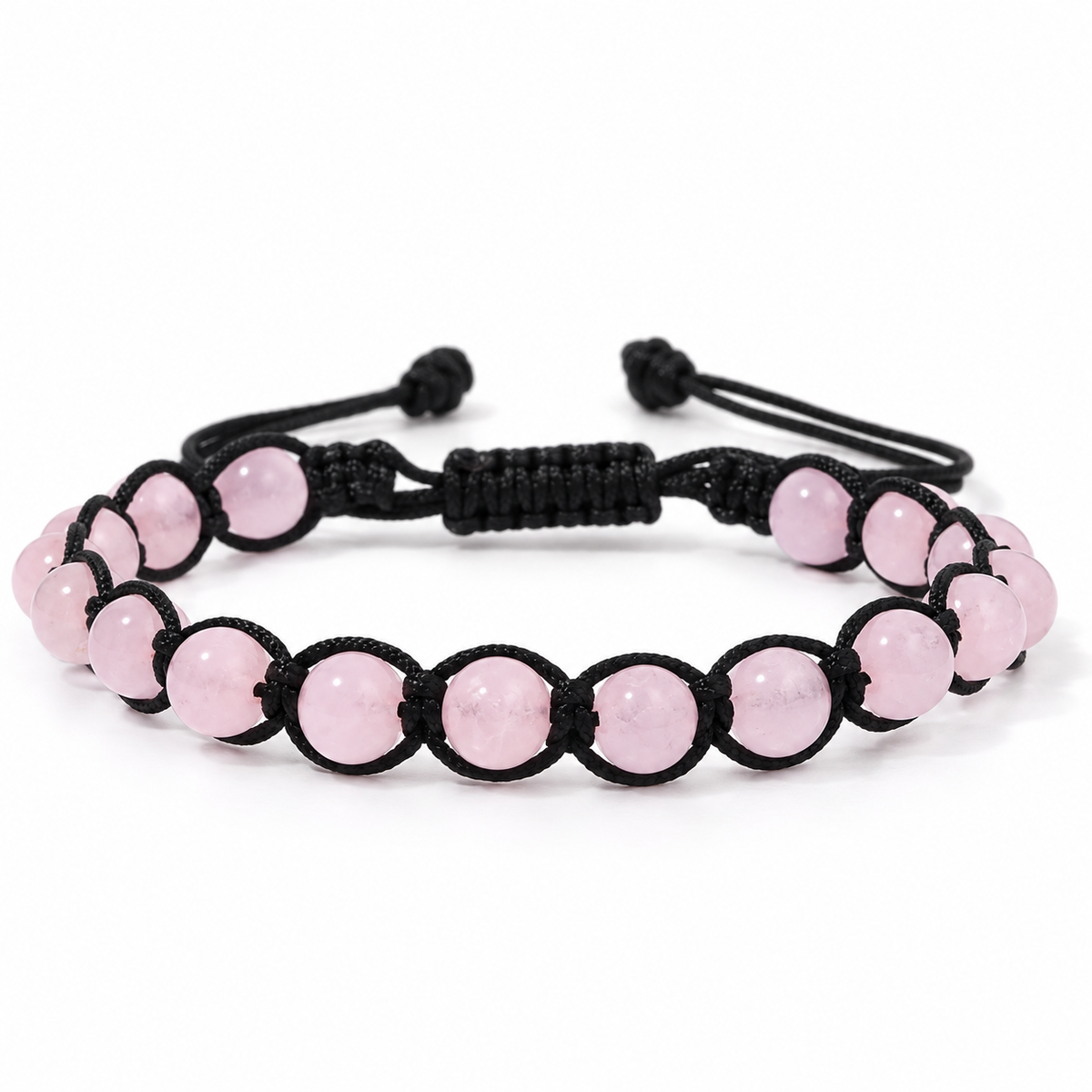 Photo principale du bracelet Quartz Rose Tressé.