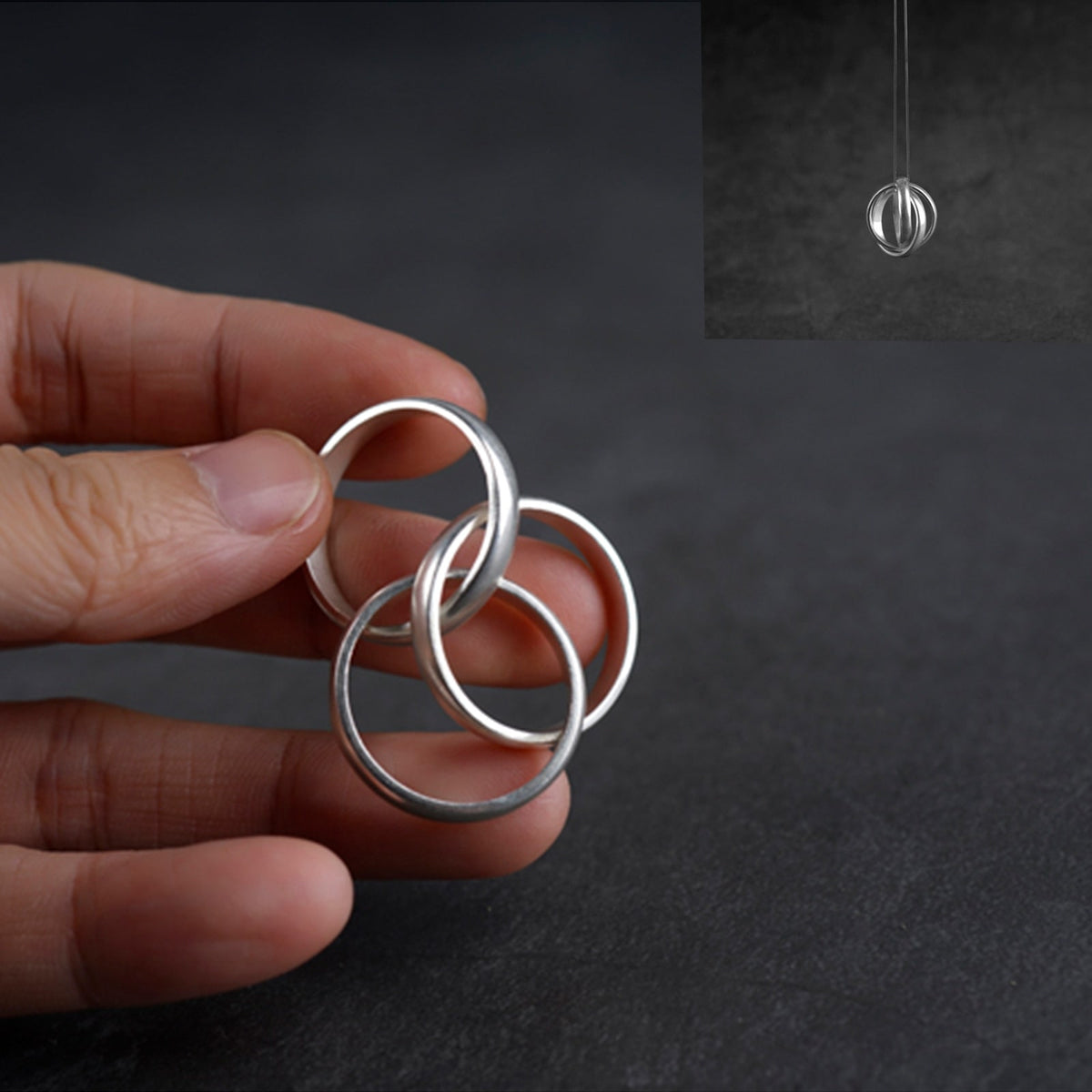 Démonstration de la bague anti-stress à anneau tournant 3 pièces.