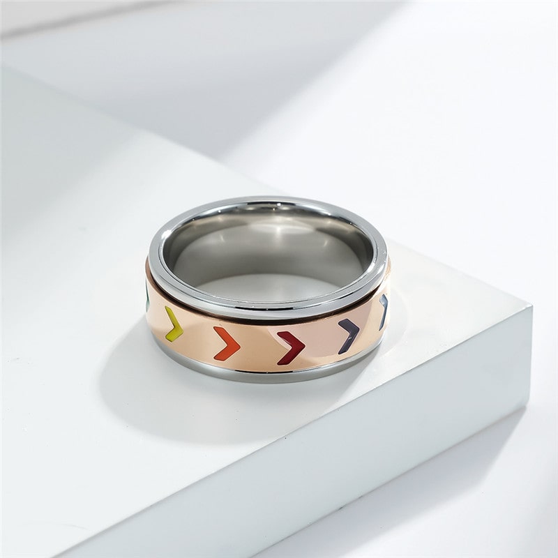 Bague anti-stress à anneau tournant Boost couleur or.