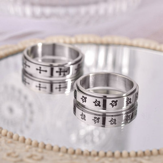 Lot de 3 bagues spinning femme En argent 925 Anneaux ouverts Zircone cubique Réglables Empilables pour soulager le stress Lot de 3 bagues spinning femme En argent 925 Anneaux ouverts Zircone cubique Réglables Empilables pour soulager le stress