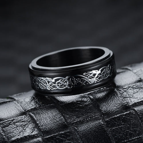 Bague anti-stress anneau tournant Dragon Nocturne démonstration