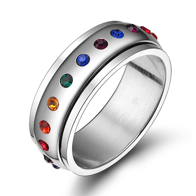 Bague anti-stress à anneau tournant Éternel